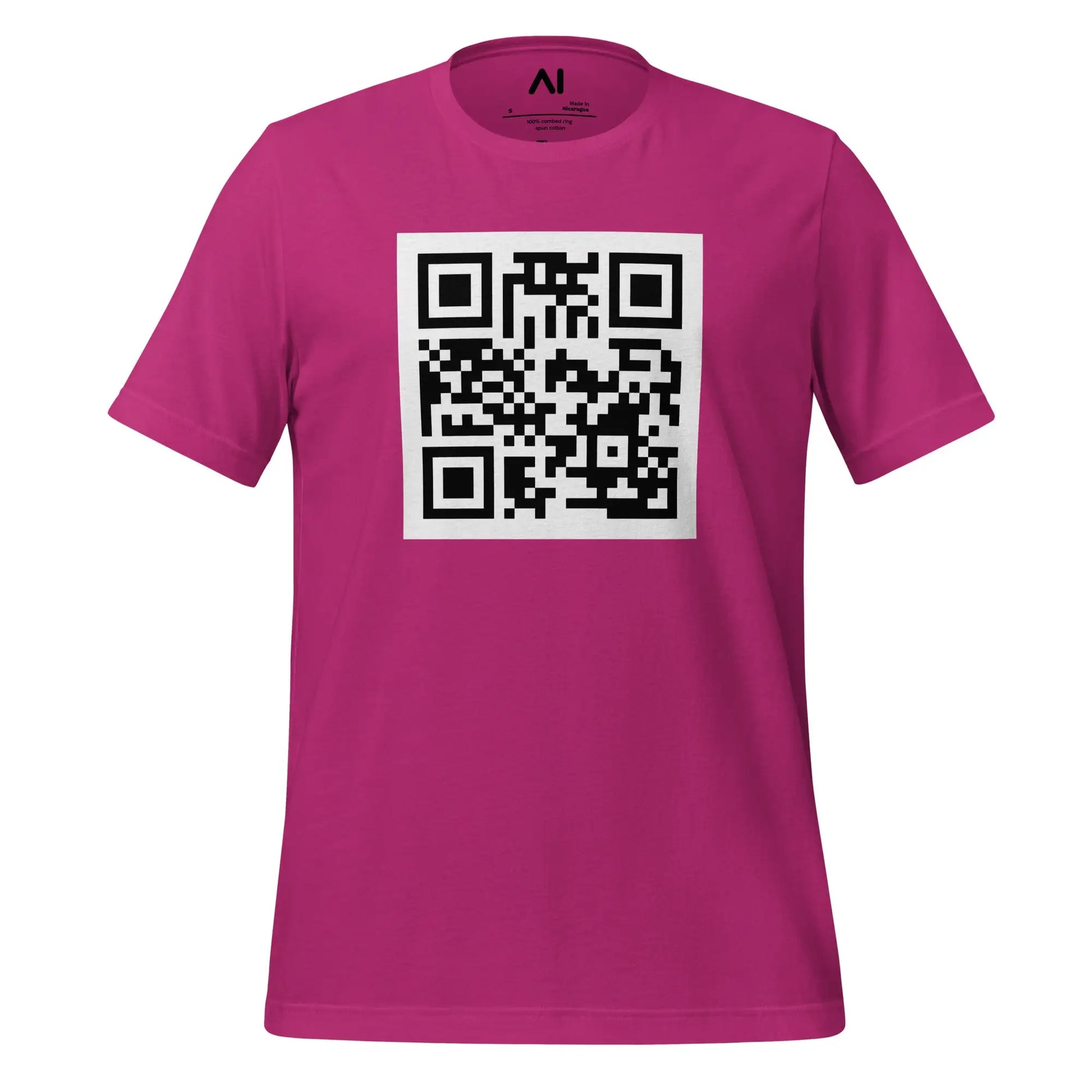 ChatGPT QR Code T-Shirt (unisex) - Berry / M