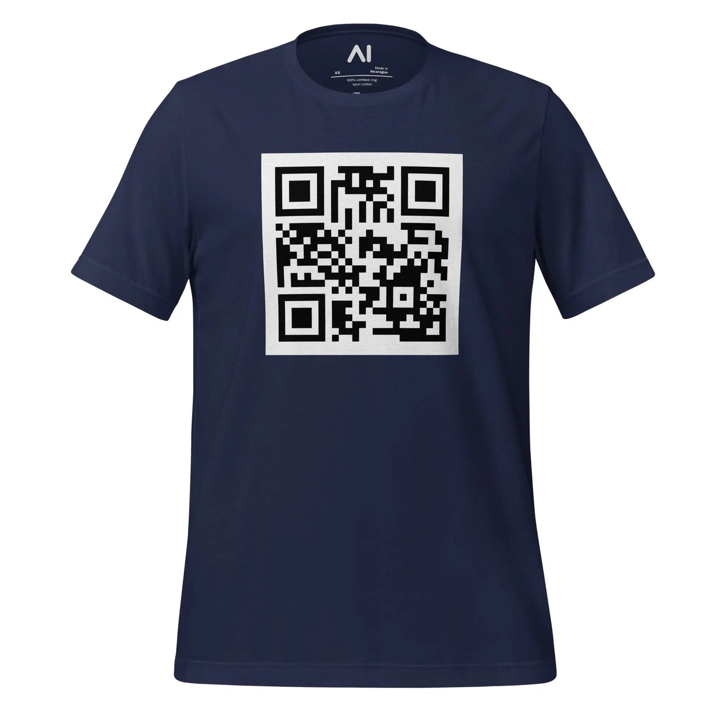 ChatGPT QR Code T-Shirt (unisex) - Navy / M