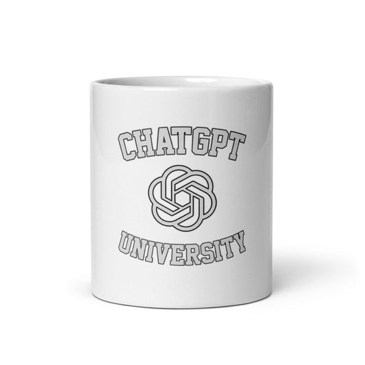 ChatGPT University White Glossy Mug - 20 oz - AI Store