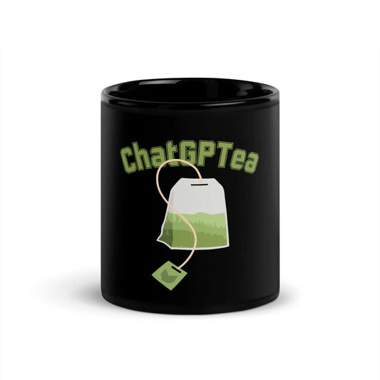 The Chatgptea Black Glossy Mug 11 Oz.