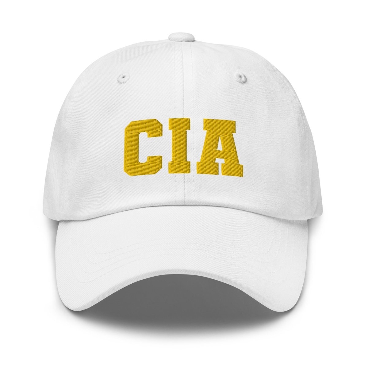 CIA Embroidered Cap - White - AI Store