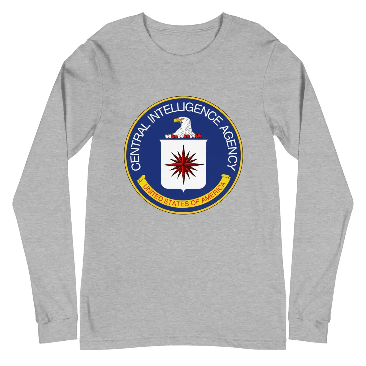 CIA Logo Long Sleeve T-Shirt (unisex) - Athletic Heather / XS