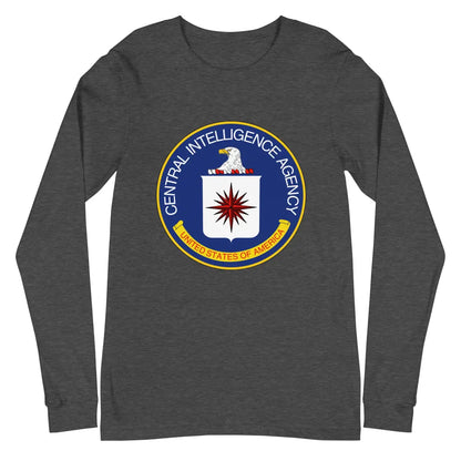 CIA Logo Long Sleeve T-Shirt (unisex) - Dark Grey Heather / XS