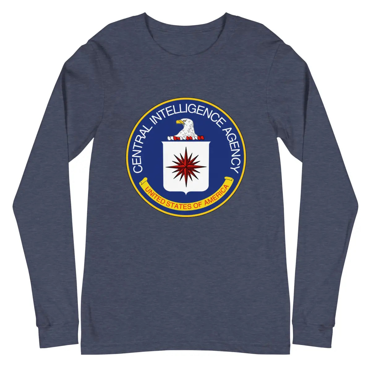 CIA Logo Long Sleeve T-Shirt (unisex) - Heather Navy / XS