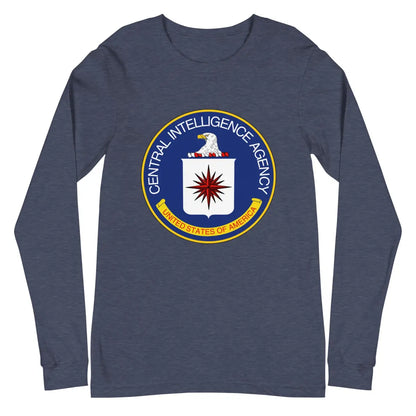 CIA Logo Long Sleeve T-Shirt (unisex) - Heather Navy / XS