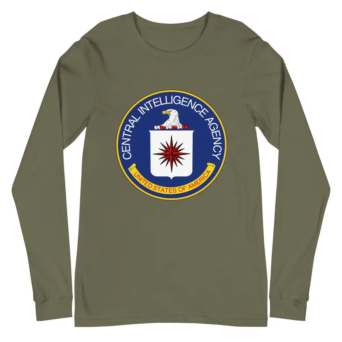 CIA Logo Long Sleeve T-Shirt (unisex) - Military Green / XS