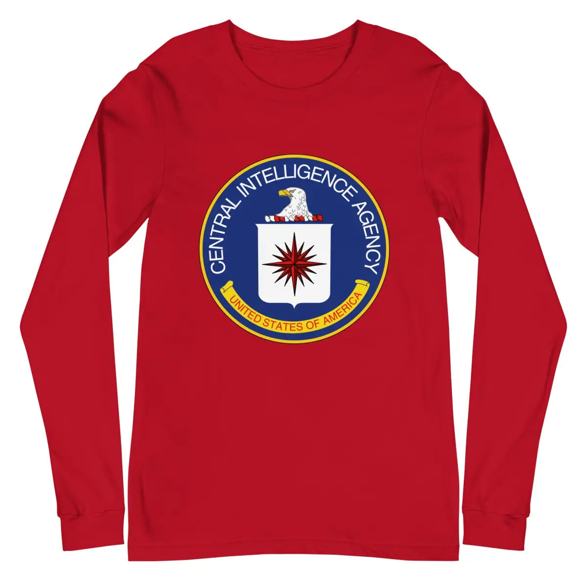 CIA Logo Long Sleeve T-Shirt (unisex) - Red / XS