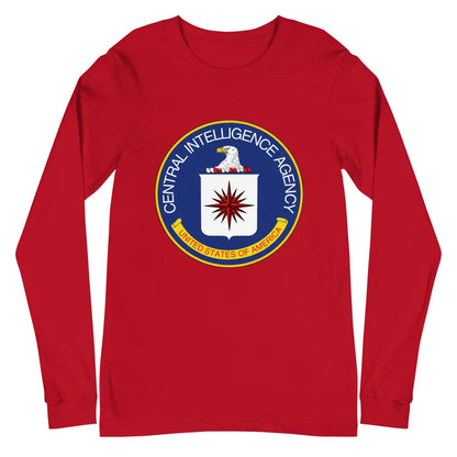 CIA Logo Long Sleeve T-Shirt (unisex) - Red / XS