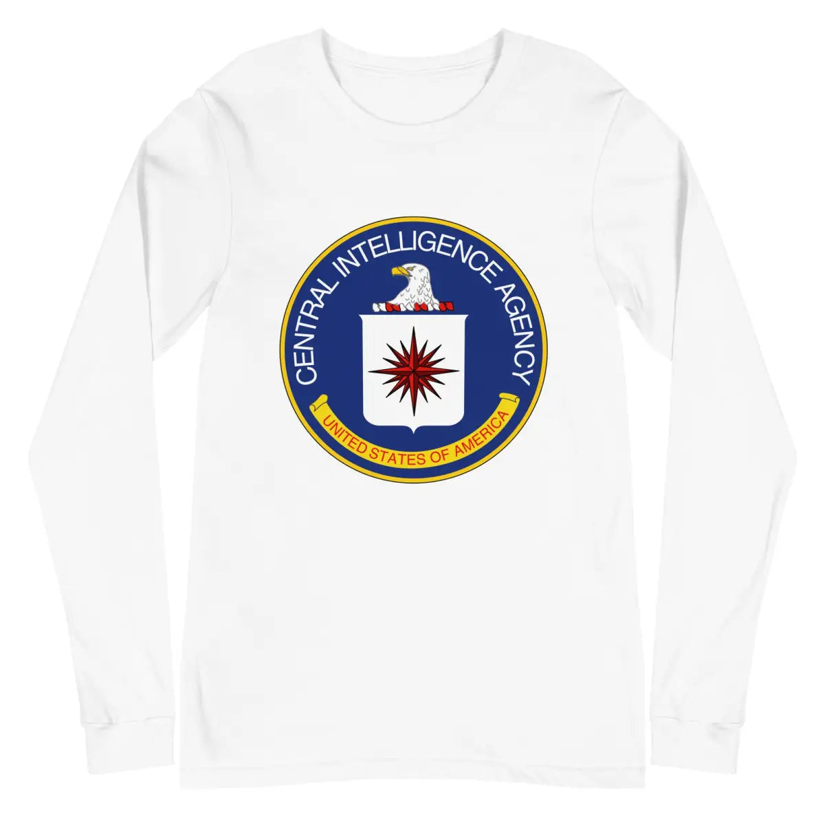 CIA Logo Long Sleeve T-Shirt (unisex) - White / XS