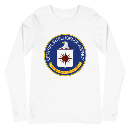 CIA Logo Long Sleeve T-Shirt (unisex) - White / XS