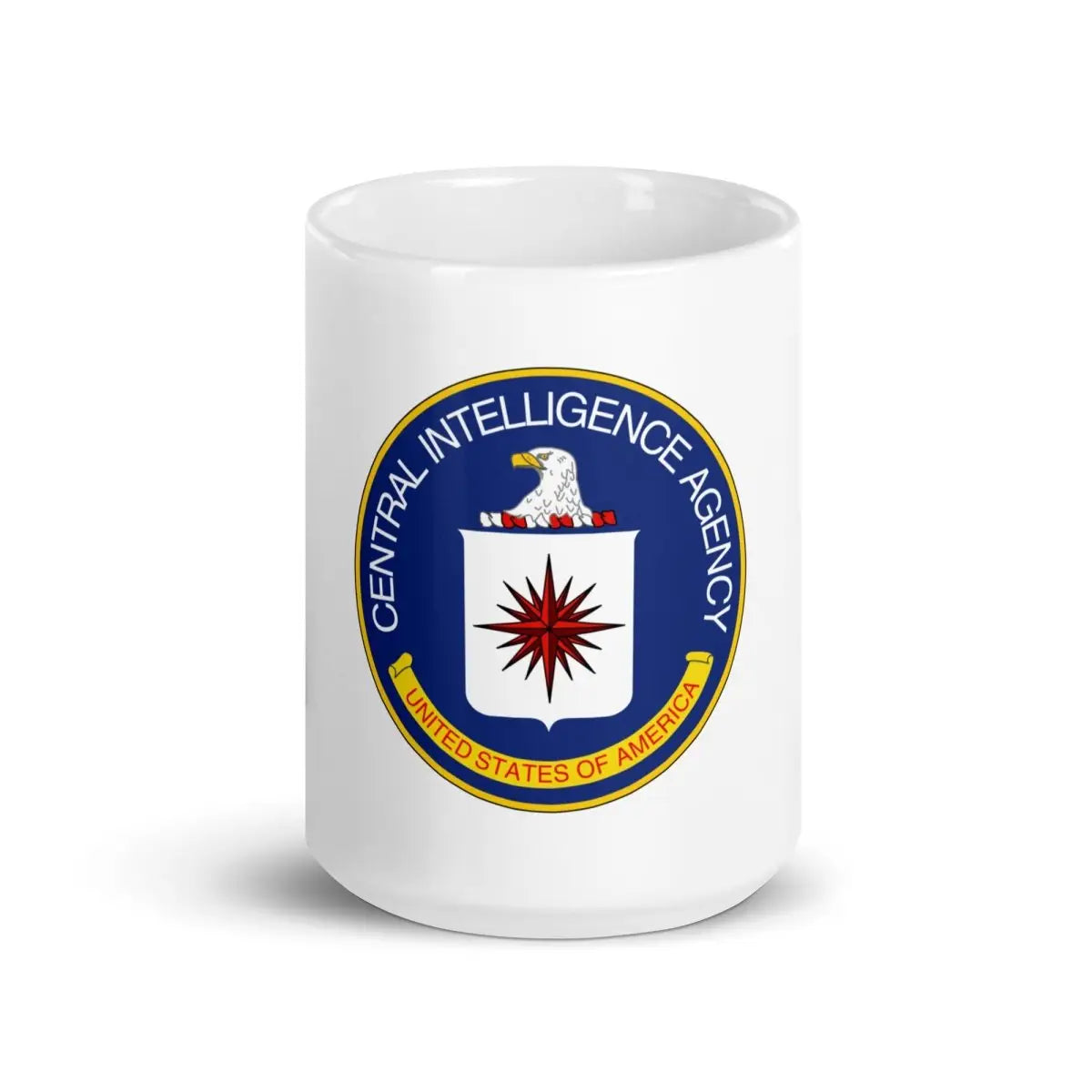 CIA Logo on White Glossy Mug - 20 oz