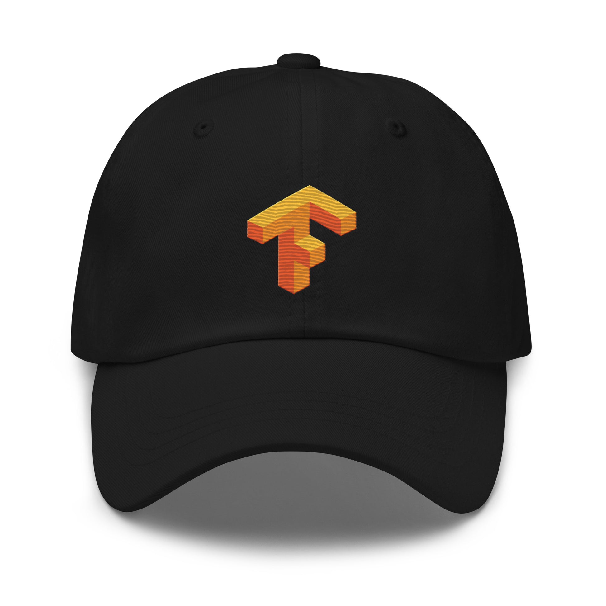 TensorFlow 1 Icon True - Color Embroidered Cap - Black - AI Store
