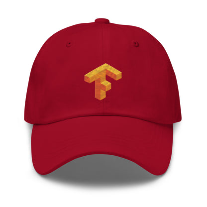 TensorFlow 1 Icon True - Color Embroidered Cap - Cranberry - AI Store