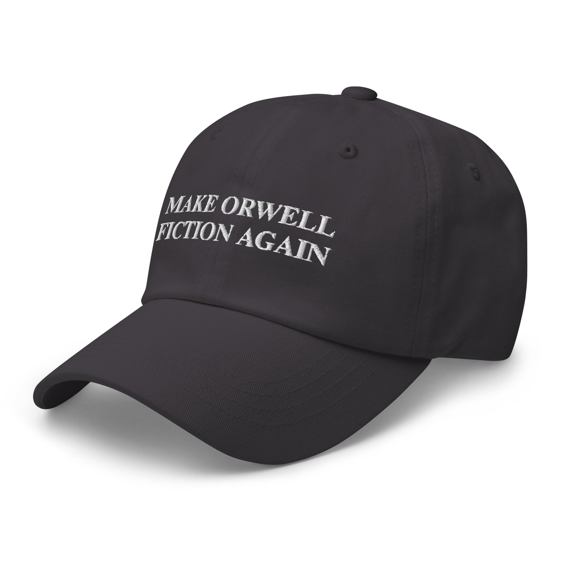 MAKE ORWELL FICTION AGAIN Embroidered Cap - Dark Grey - AI Store