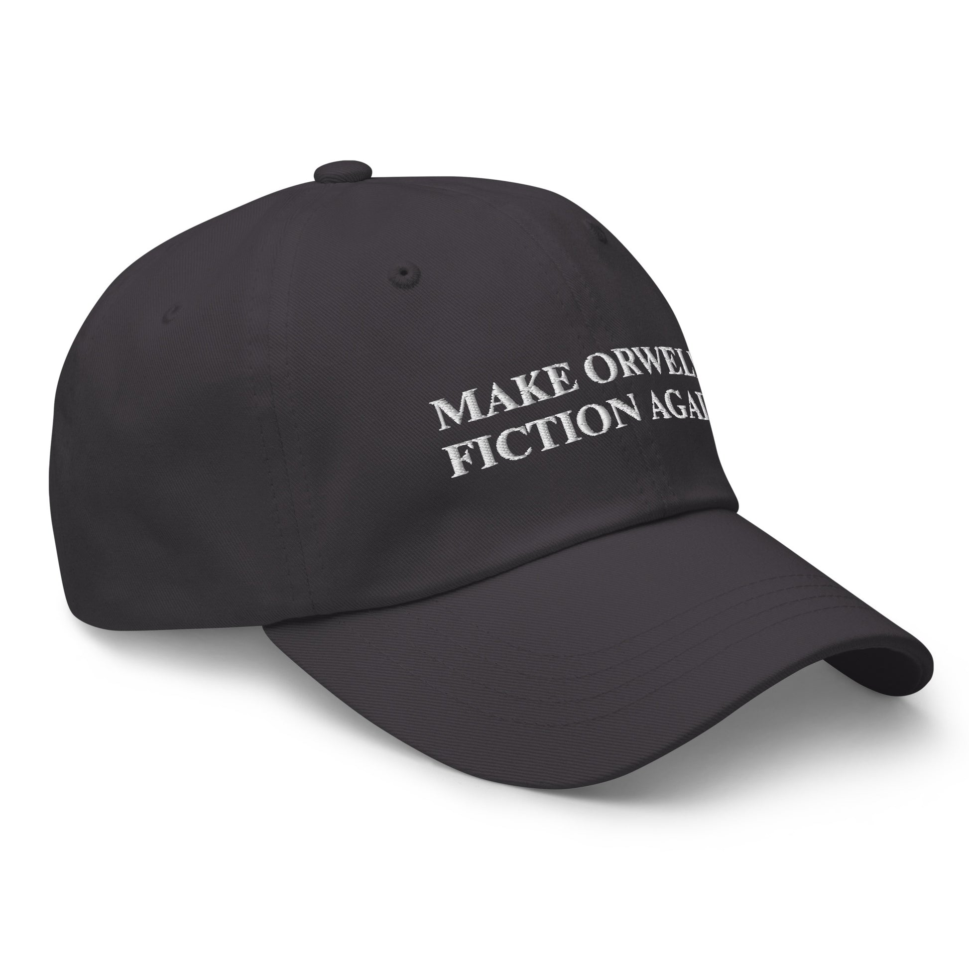 MAKE ORWELL FICTION AGAIN Embroidered Cap - Dark Grey - AI Store