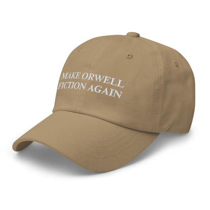 MAKE ORWELL FICTION AGAIN Embroidered Cap - Khaki - AI Store