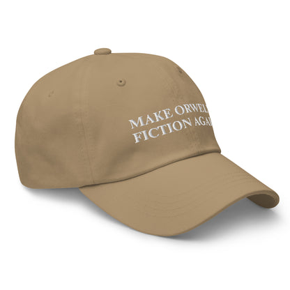 MAKE ORWELL FICTION AGAIN Embroidered Cap - Khaki - AI Store