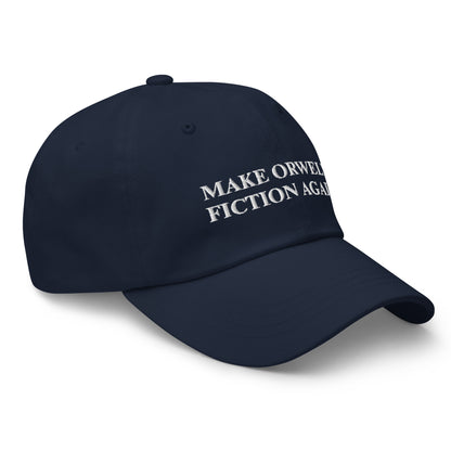 MAKE ORWELL FICTION AGAIN Embroidered Cap - Navy - AI Store