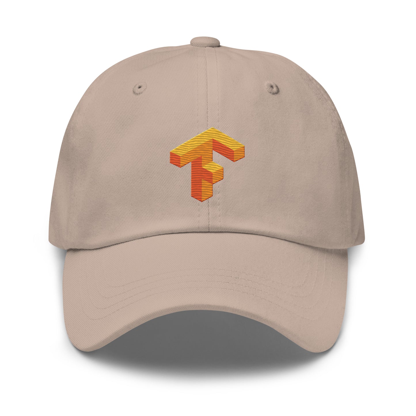 TensorFlow 1 Icon True - Color Embroidered Cap - Stone - AI Store