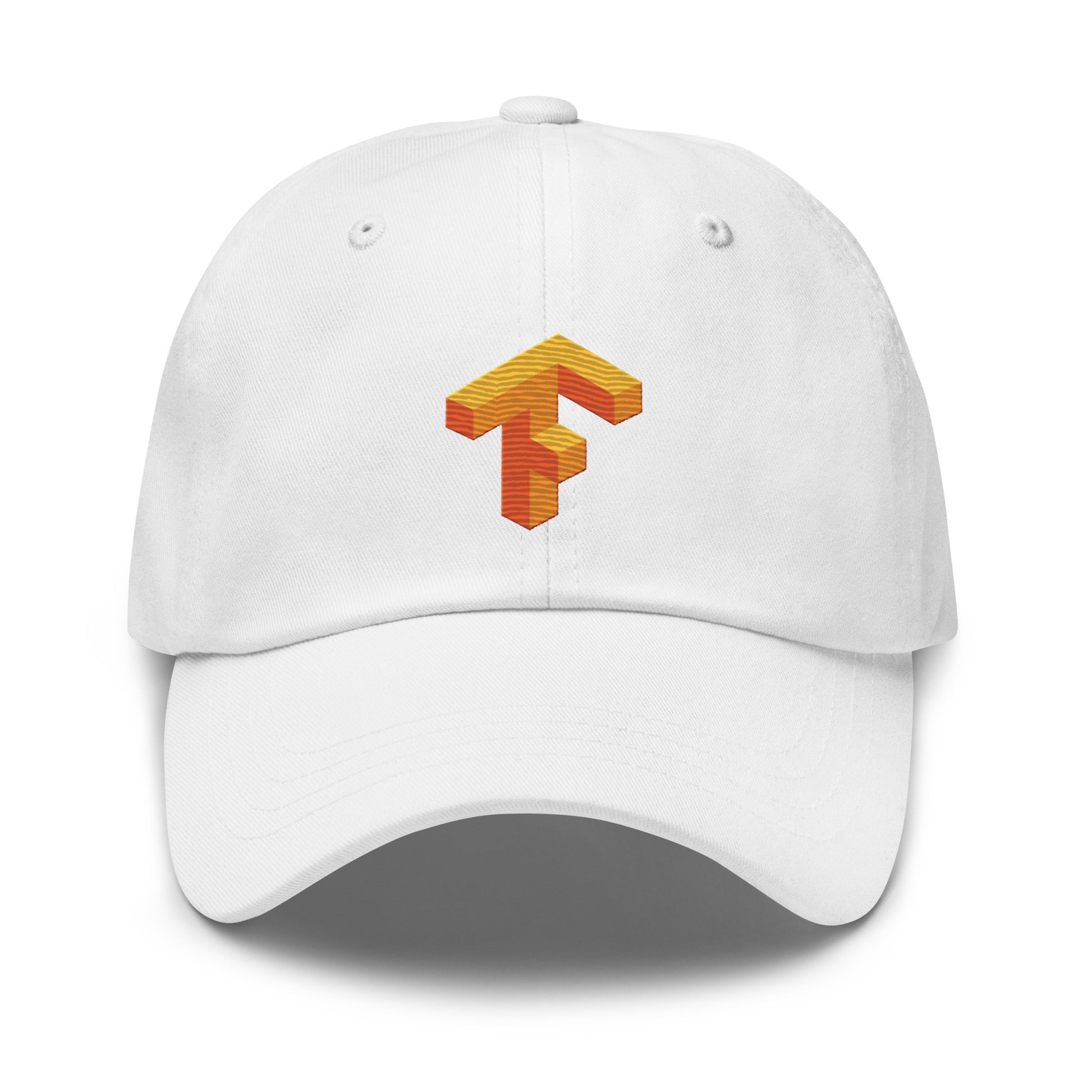 TensorFlow 1 Icon True - Color Embroidered Cap - White - AI Store