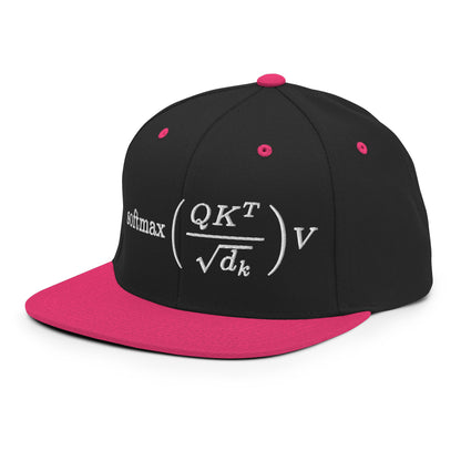 Attention is All You Need Snapback Cap - Black/ Neon Pink - AI Store