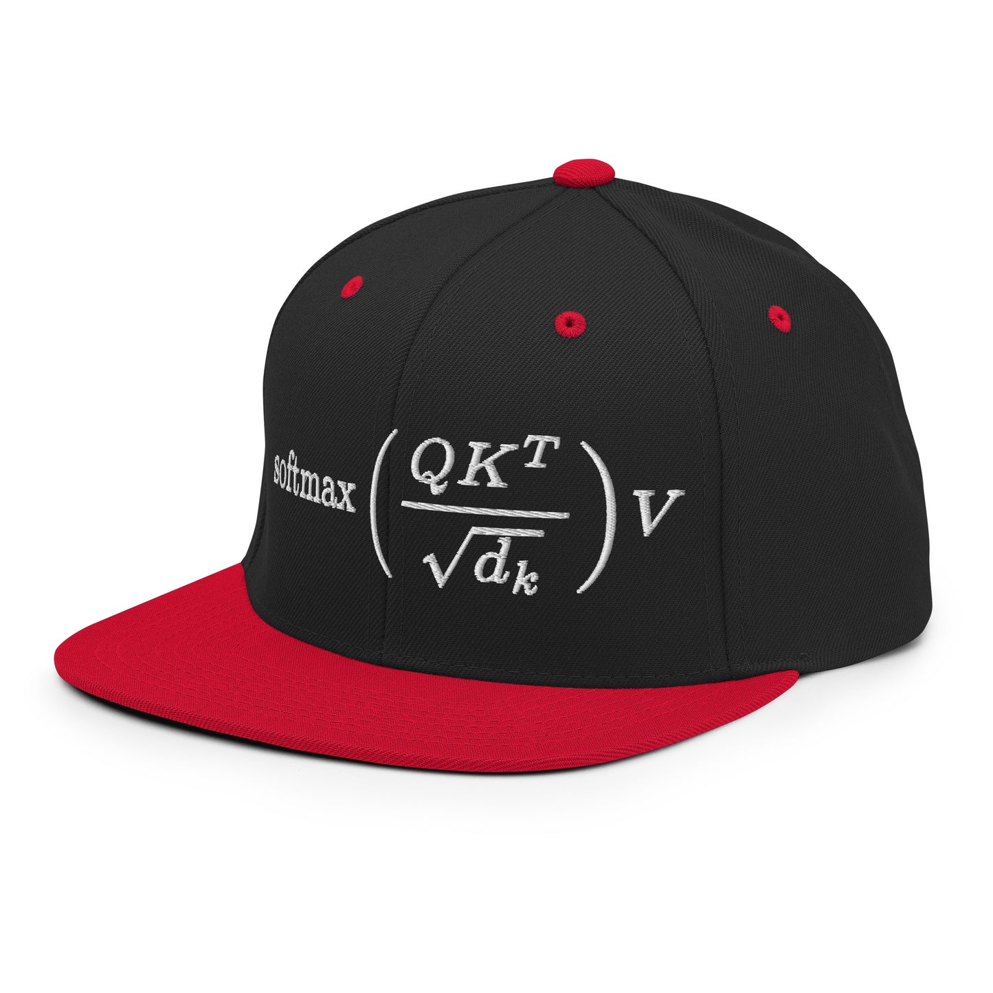 Attention is All You Need Snapback Cap - Black/ Red - AI Store