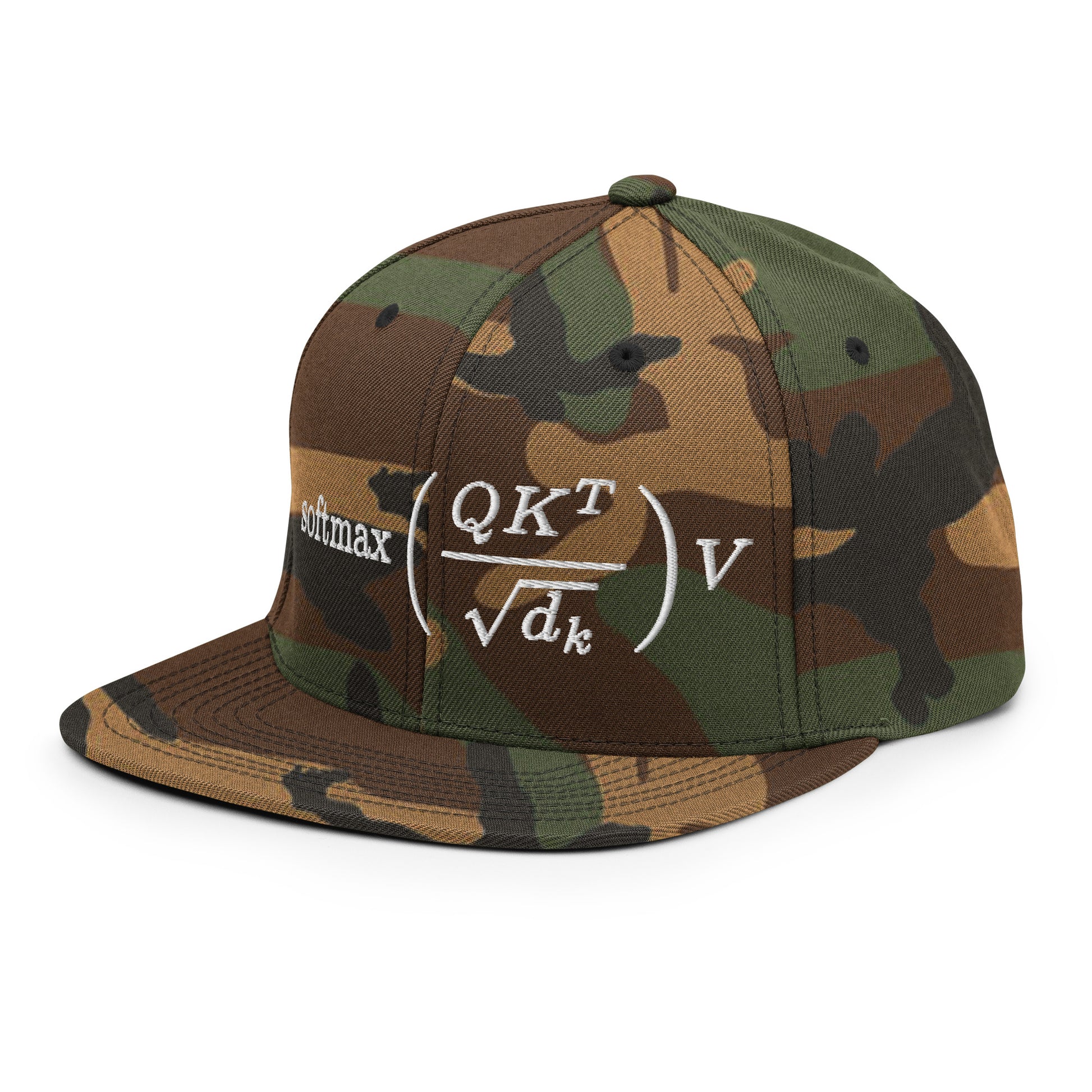 Attention is All You Need Snapback Cap - Green Camo - AI Store