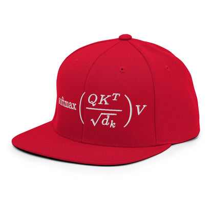 Attention is All You Need Snapback Cap - Red - AI Store