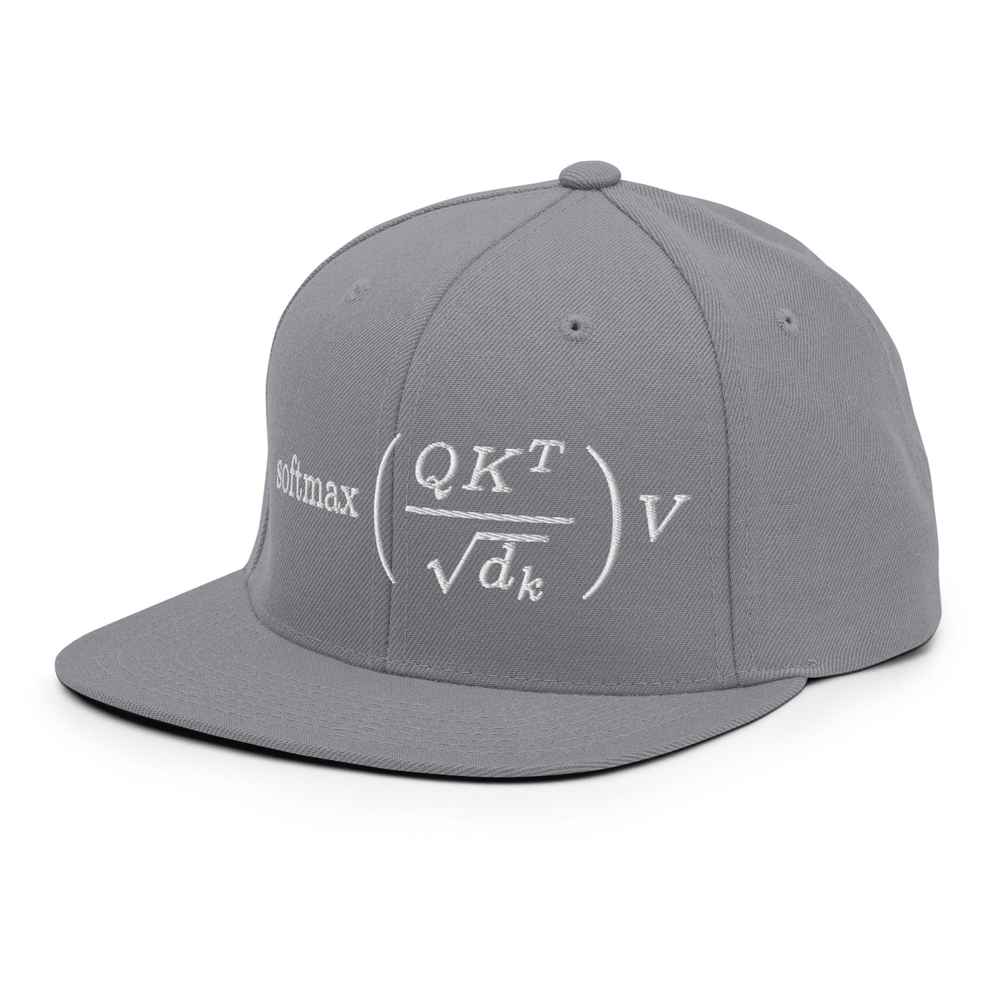 Attention is All You Need Snapback Cap - Silver - AI Store