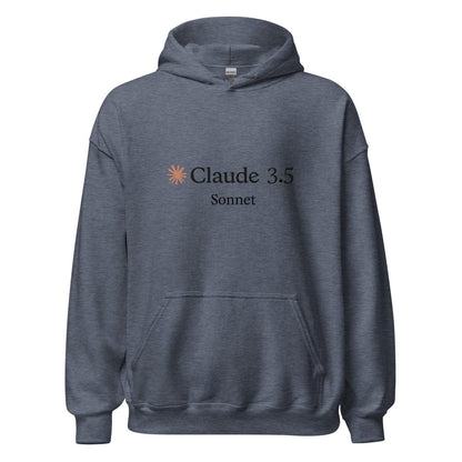 Claude 3.5 Sonnet Hoodie (unisex) - Heather Sport Dark Navy - AI Store
