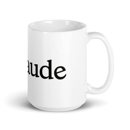 Claude Logo White Glossy Mug - 20 oz - AI Store