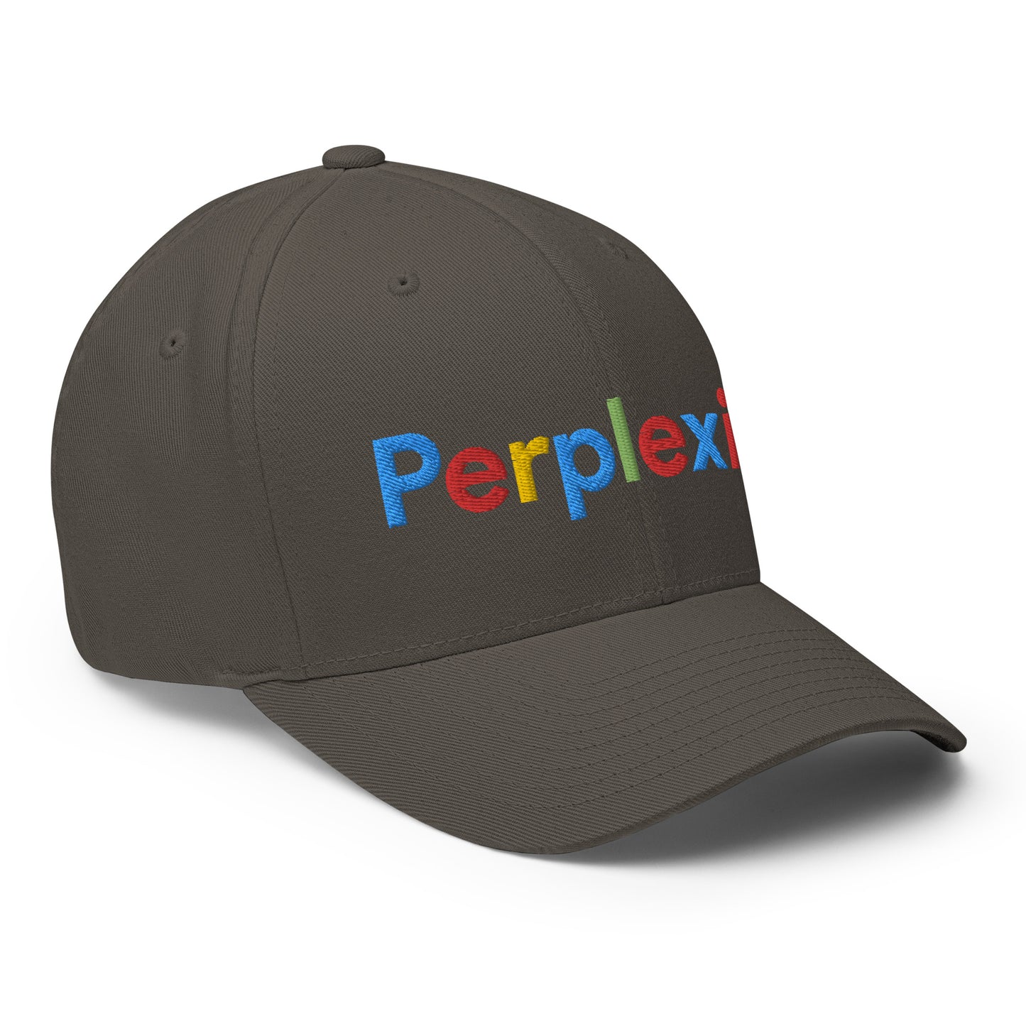 Perplexity Search Logo Embroidered Closed-Back Baseball Cap