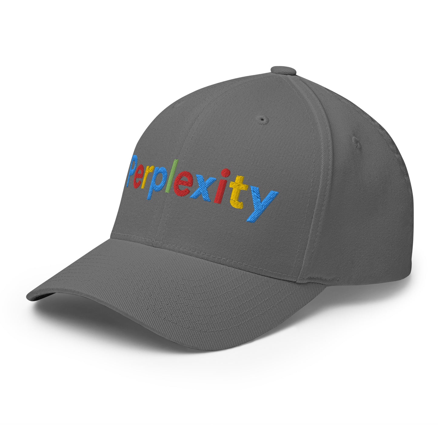 Perplexity Search Logo Embroidered Closed-Back Baseball Cap