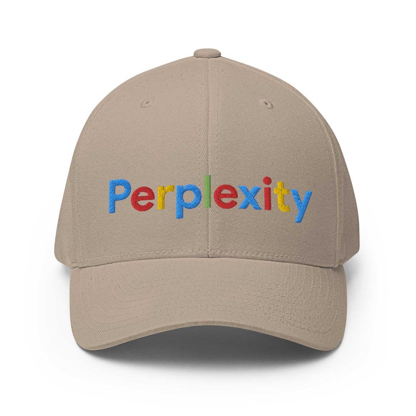 Perplexity Search Logo Embroidered Closed-Back Baseball Cap