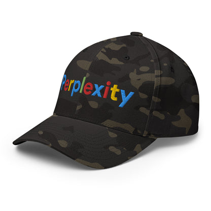 Perplexity Search Logo Embroidered Closed-Back Baseball Cap