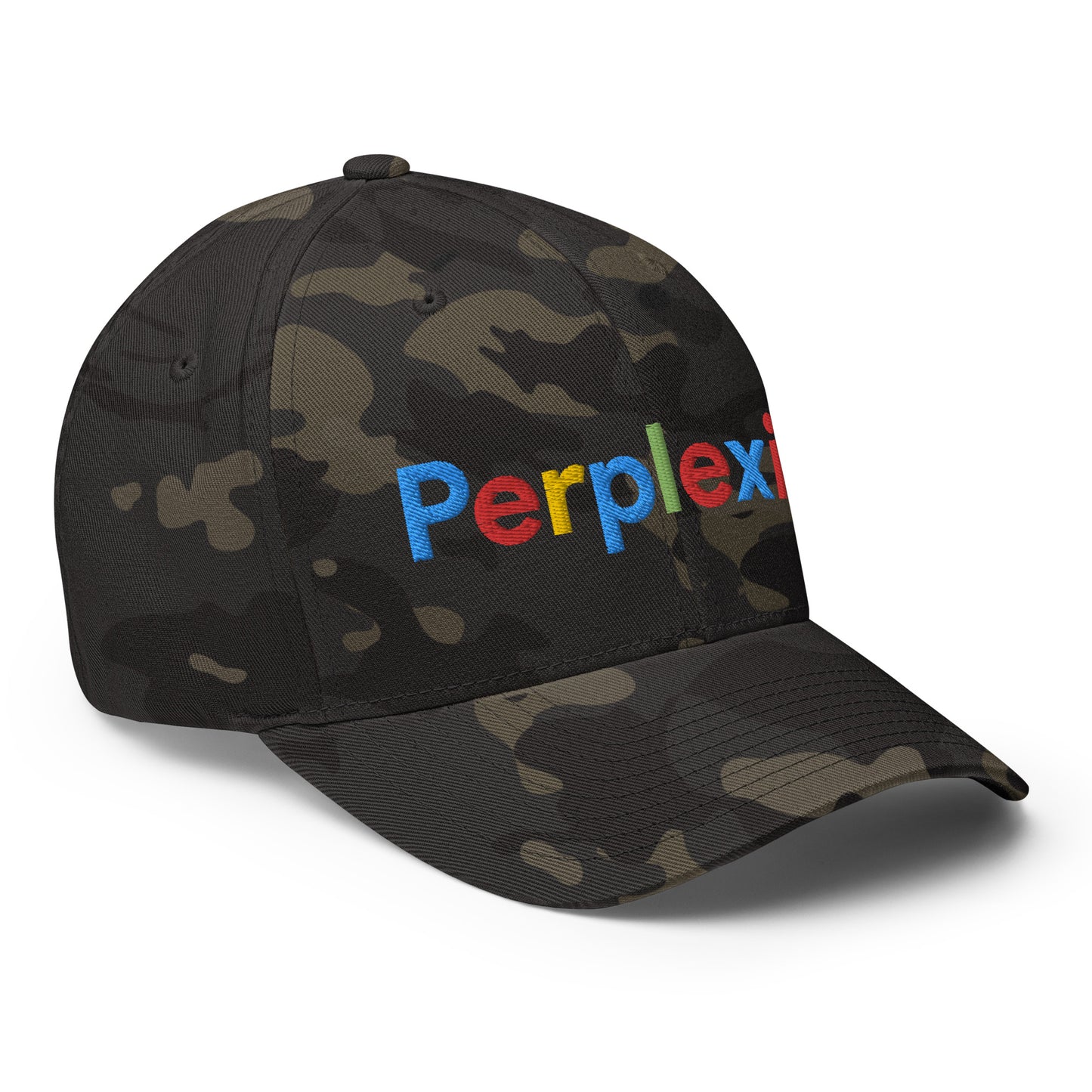 Perplexity Search Logo Embroidered Closed-Back Baseball Cap