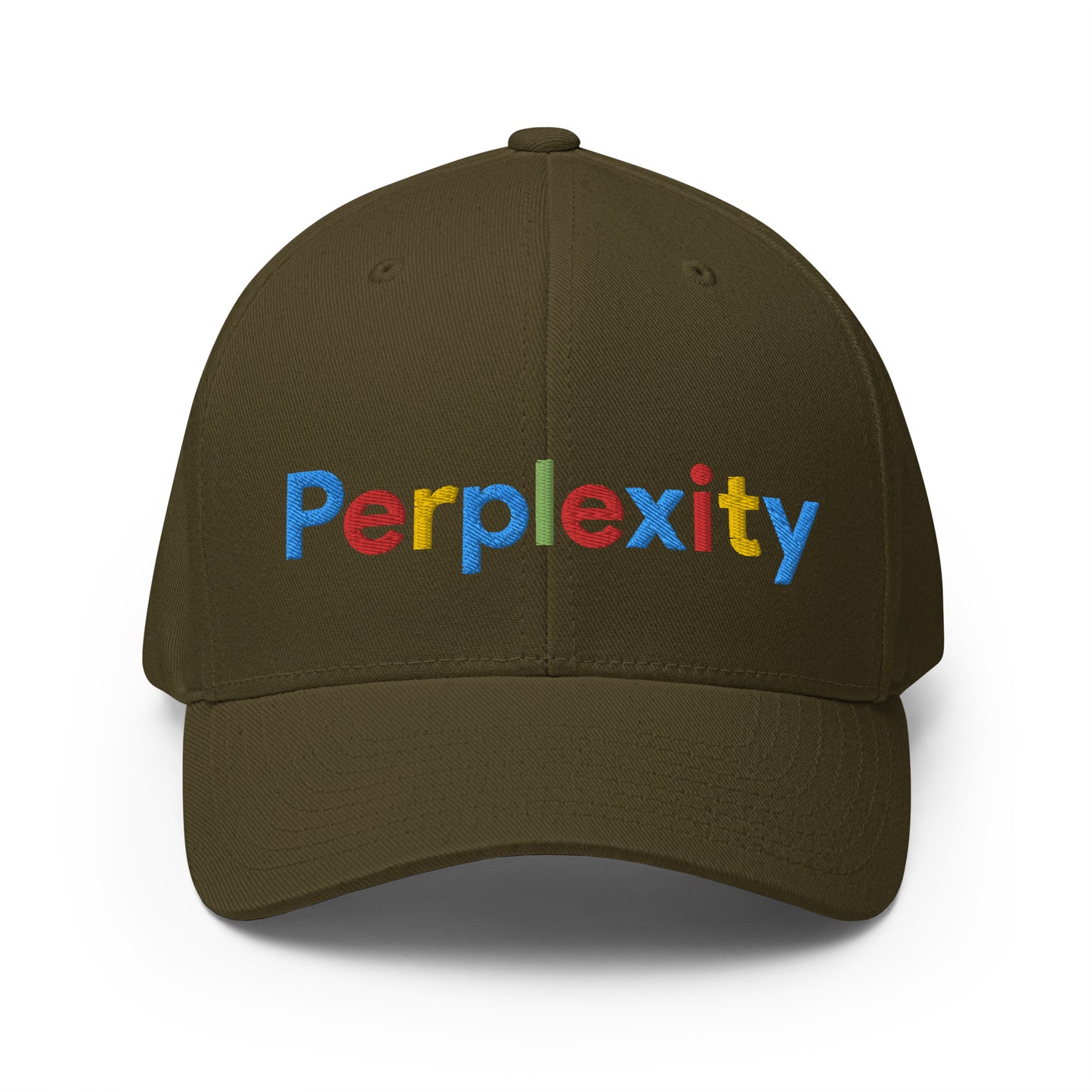 Perplexity Search Logo Embroidered Closed-Back Baseball Cap