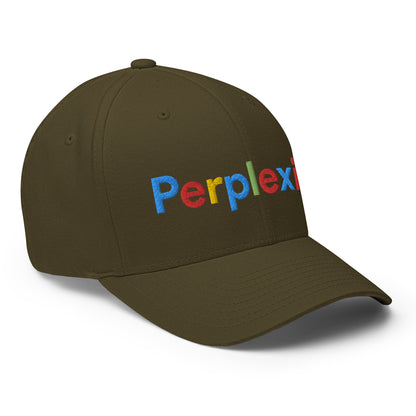 Perplexity Search Logo Embroidered Closed-Back Baseball Cap