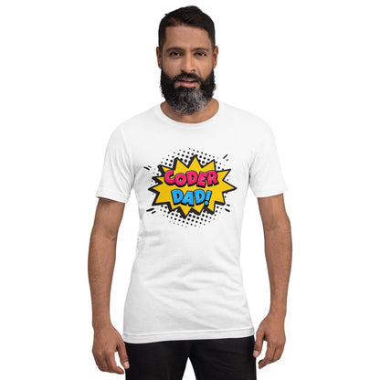 CODER DAD! T-Shirt (unisex) - White - AI Store