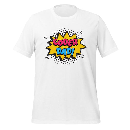 CODER DAD! T-Shirt (unisex) - White - AI Store