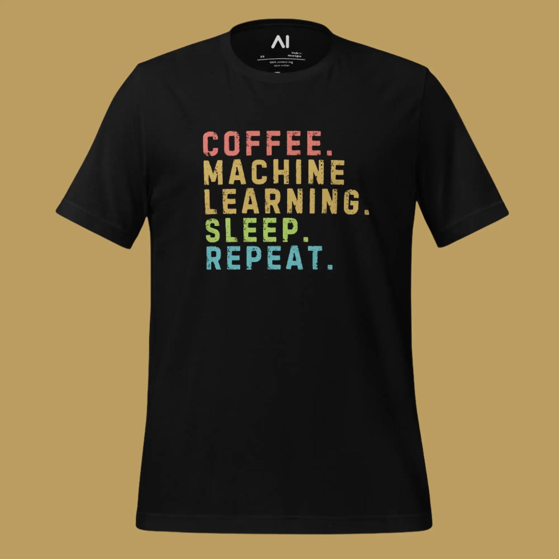 Coffee Machine Learning Sleep Repeat T-Shirt (unisex)