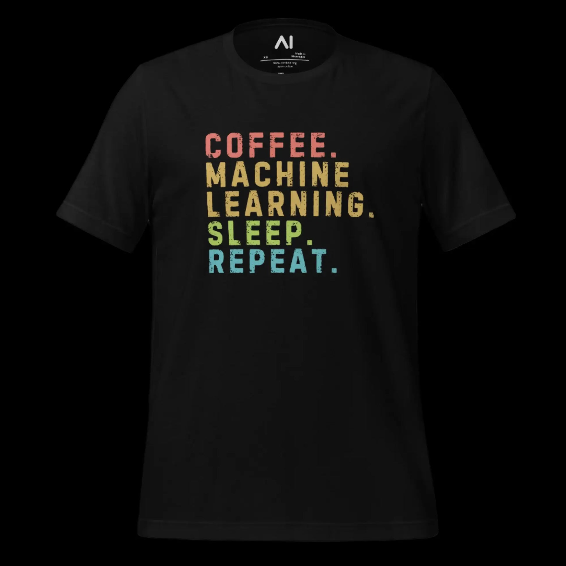 Coffee Machine Learning Sleep Repeat T-Shirt (unisex)