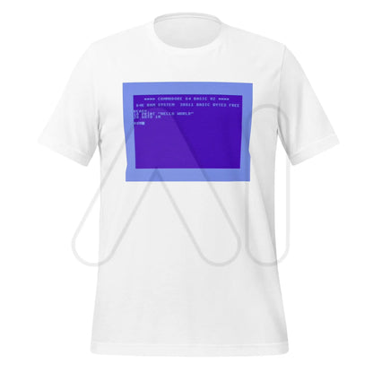 Commodore 64 Hello World T-Shirt (unisex) - White / M