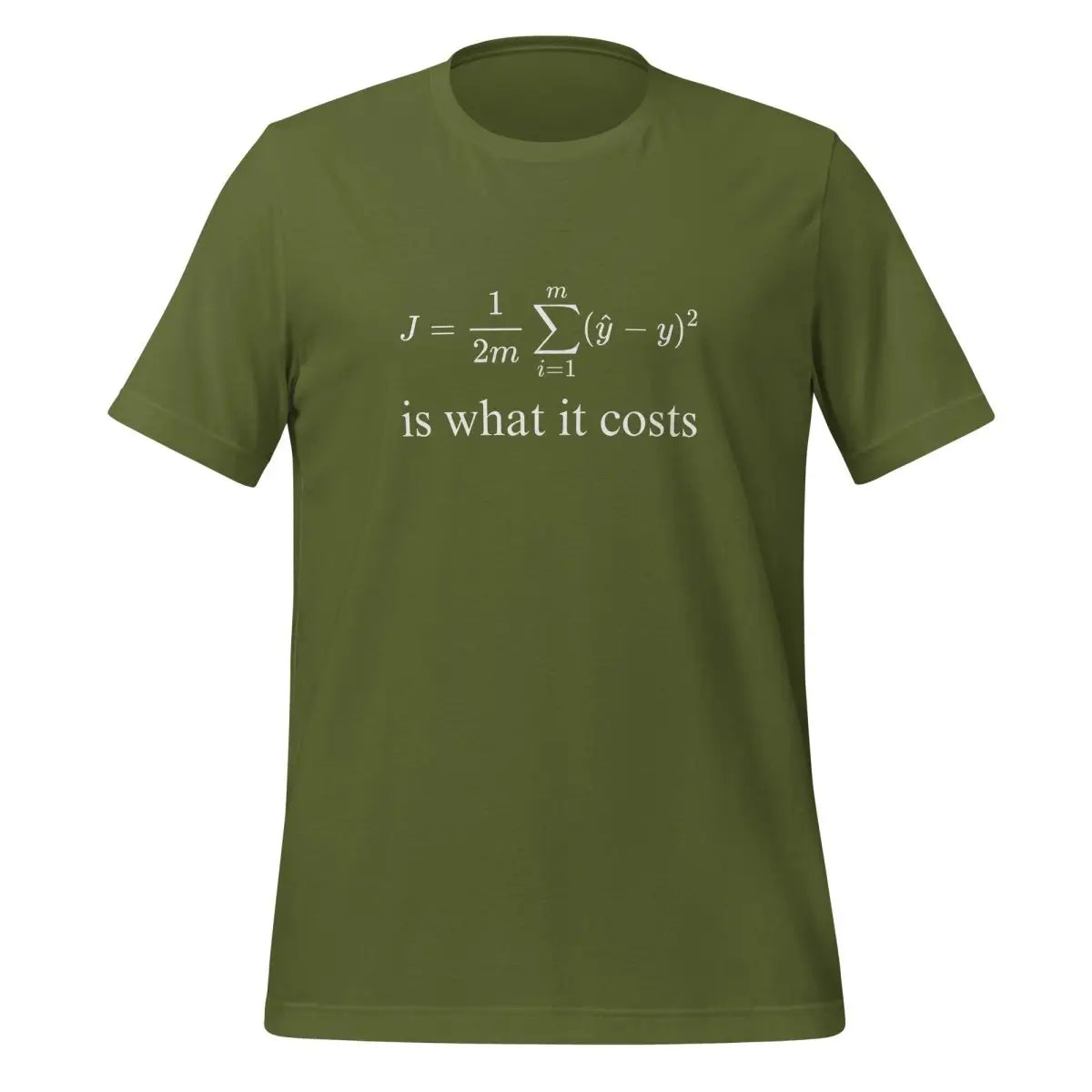 Cost Function for Linear Regression T-Shirt (unisex) - Olive / M