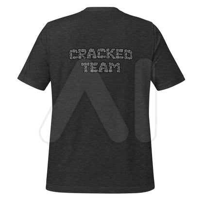 CRACKED TEAM on Back T-Shirt (unisex) - Dark Grey Heather / M