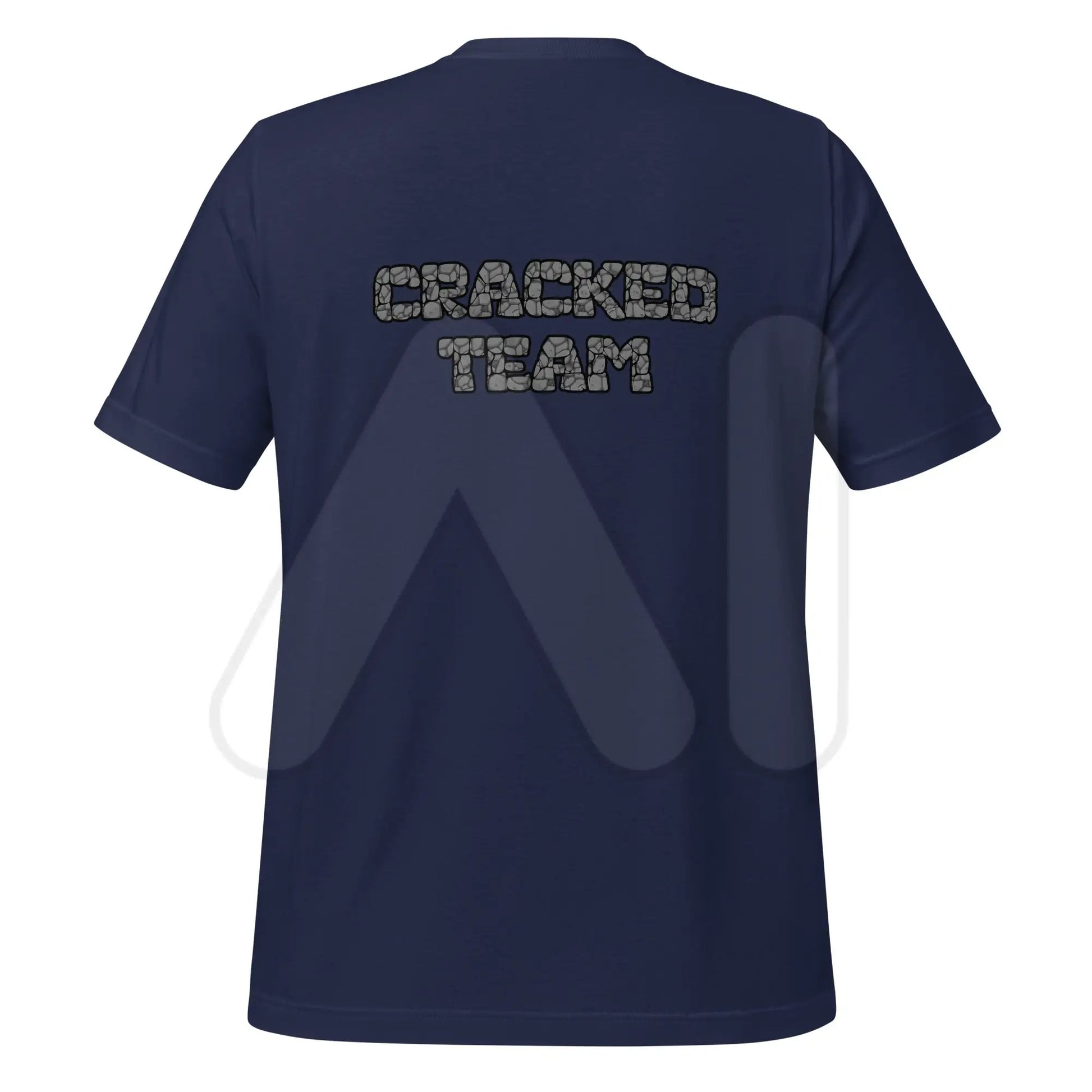 CRACKED TEAM on Back T-Shirt (unisex) - Navy / M