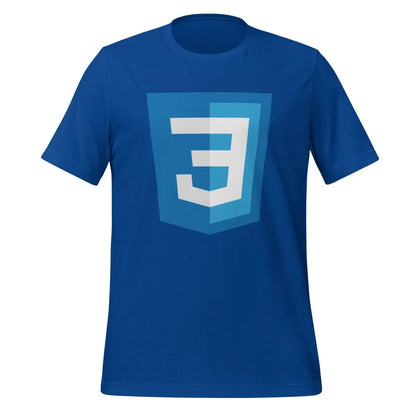 CSS3 Shield Icon T-Shirt (unisex) - True Royal / M