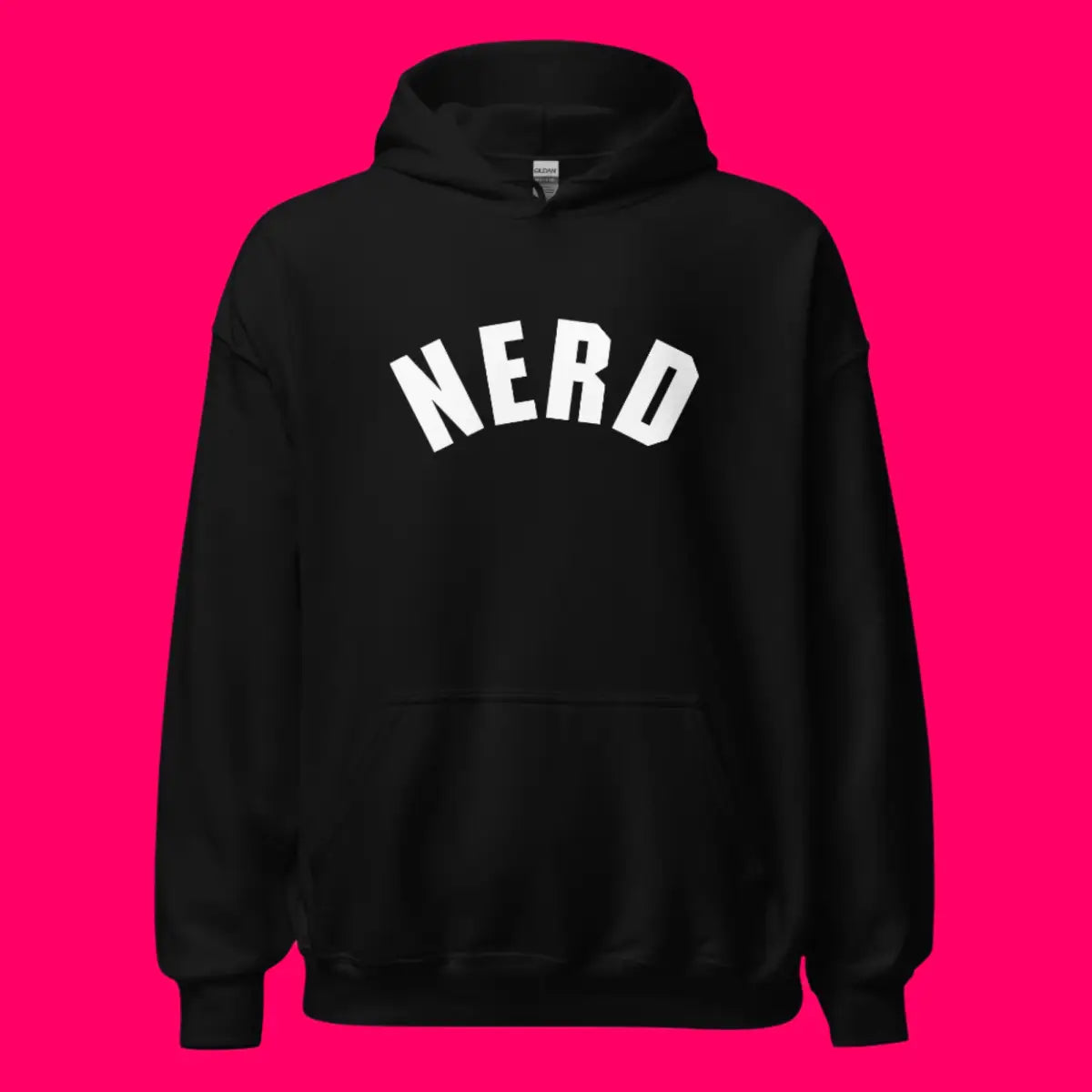 Curved Nerd Sign Hoodie (unisex)