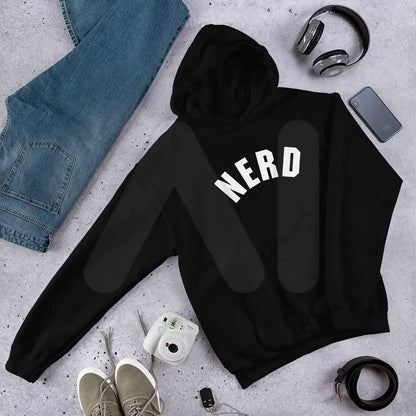 Curved Nerd Sign Hoodie (unisex)