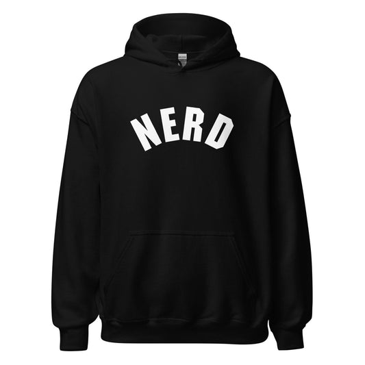 Curved Nerd Sign Hoodie (unisex) - Black - AI Store